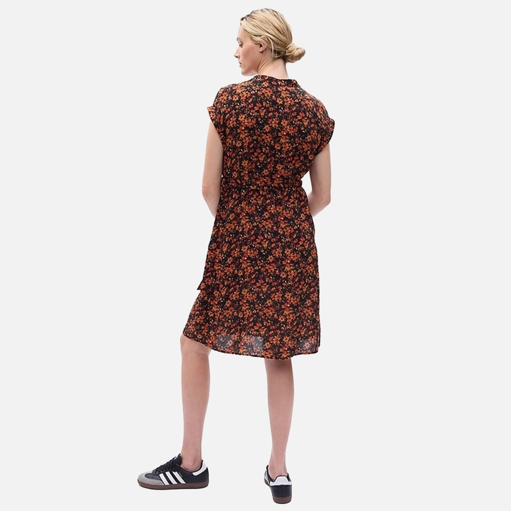 Gap Maternity Button-Front Midi Dress Size L